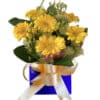 Love and laughter yellow daisy - Blue Box Gold Ribbon - Floral design