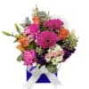 Colour Me Beautiful Fresh Flowers - Blue Box White Ribbon - Floral design