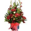 Beautiful in Red Flowers - Black Box Red Ribbon - Floral design