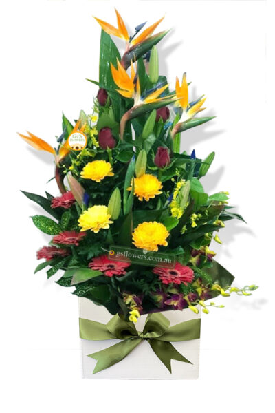 Golden Goodbye Sympathy Flowers - Floral design